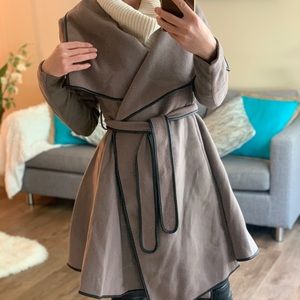 Bcbgmaxzazria coat wrap belted jacket